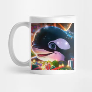 Cute Orca Drawing Mug